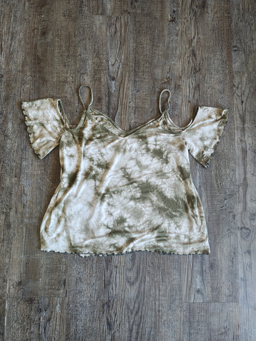 American Eagle Outfitters Olive & Beige Soft Top